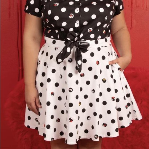 Loungefly peek a boo Minnie Mickey skirt - Picture 1 of 6